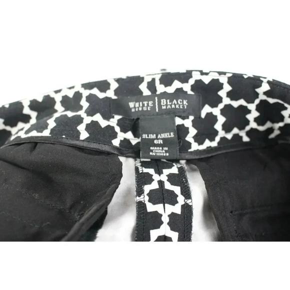 ladies WHITE Black House Market pants size 6R - Picture 4 of 4